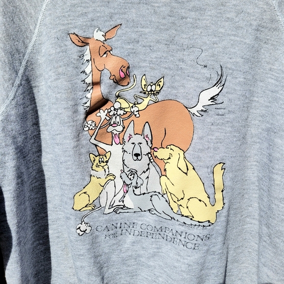 Vintage 1983 CanineCompanionsForIndependenceCrewneckSweatshirtSize - Picture 2 of 4
